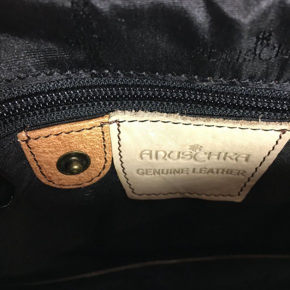 Anuschka NEVER USED Handpainted Leather Cross Body Butterfly Stripes - Picture 8 of 14